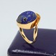 Karen Strand; Ring of 18k gold set with lapis lazuli Karen Strand; Ring of 18k gold set with lapis lazuli